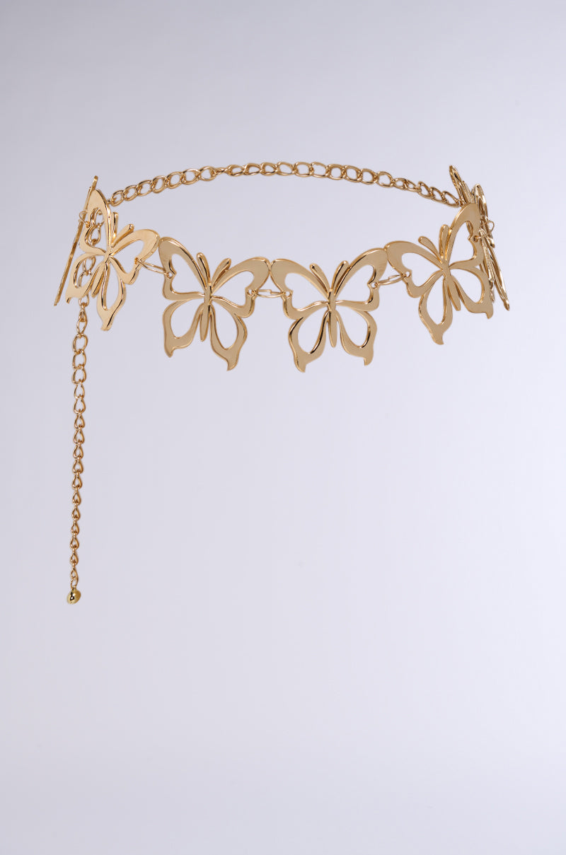 DONT FLY AWAY CHAIN BELT iN GOLD