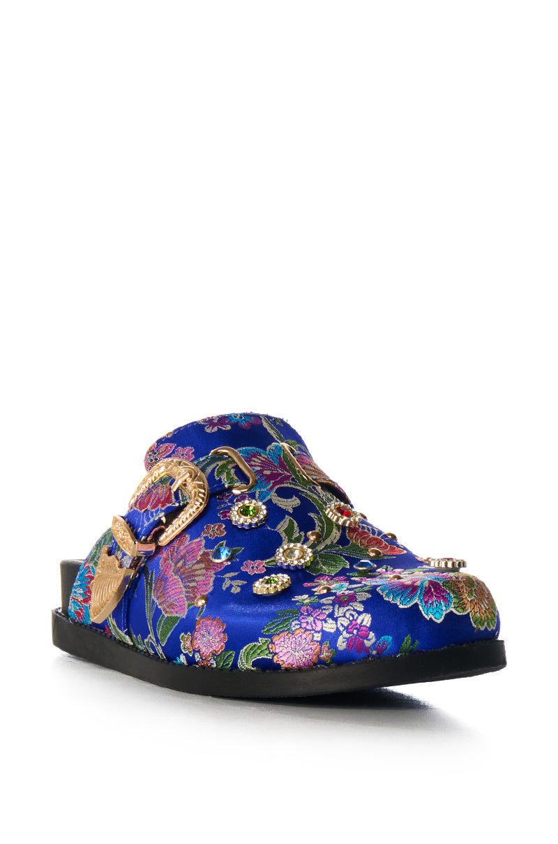 AZALEA WANG QUINBY BROCADE CLOG IN BLUE