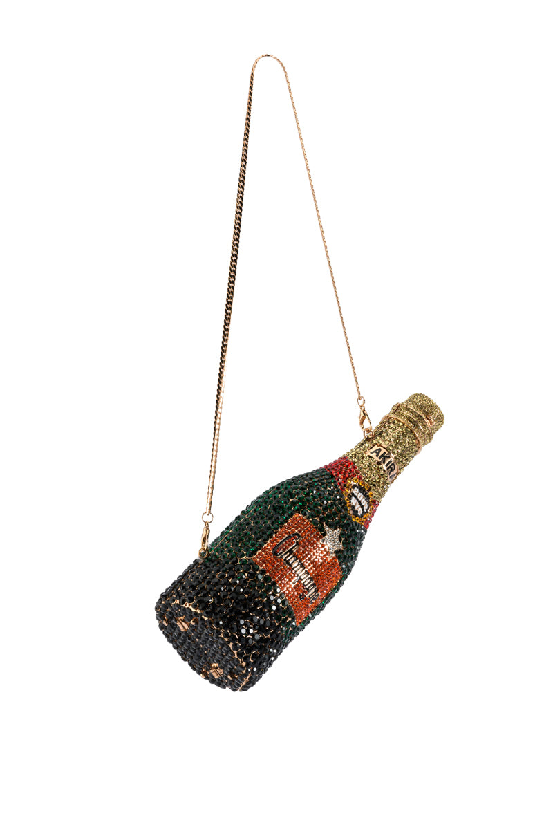 AKIRA BIRTHDAY POP CHAMPAGNE RHINESTONE PURSE