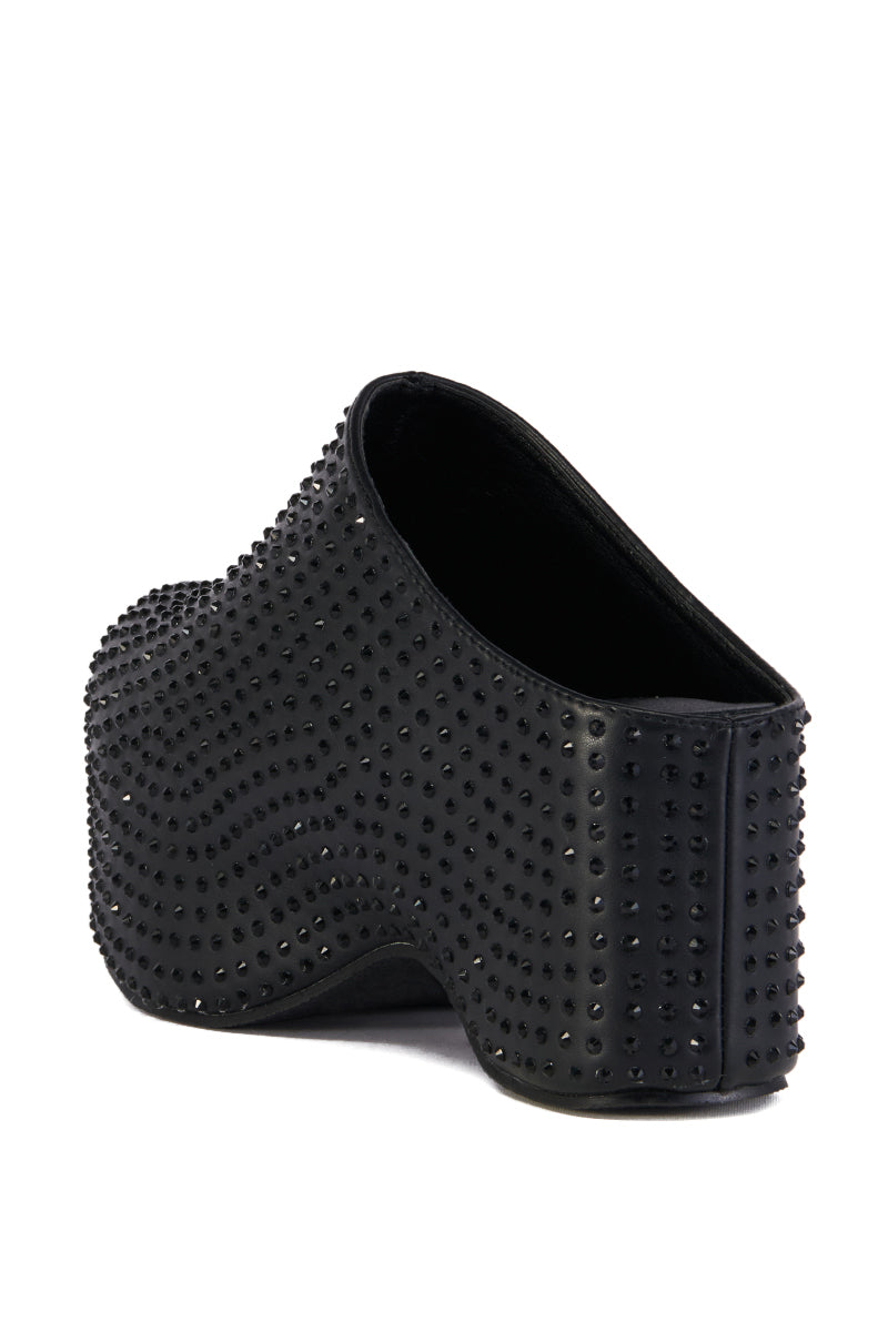 AZALEA WANG MACEY EMBELLISHED CLOG IN BLACK