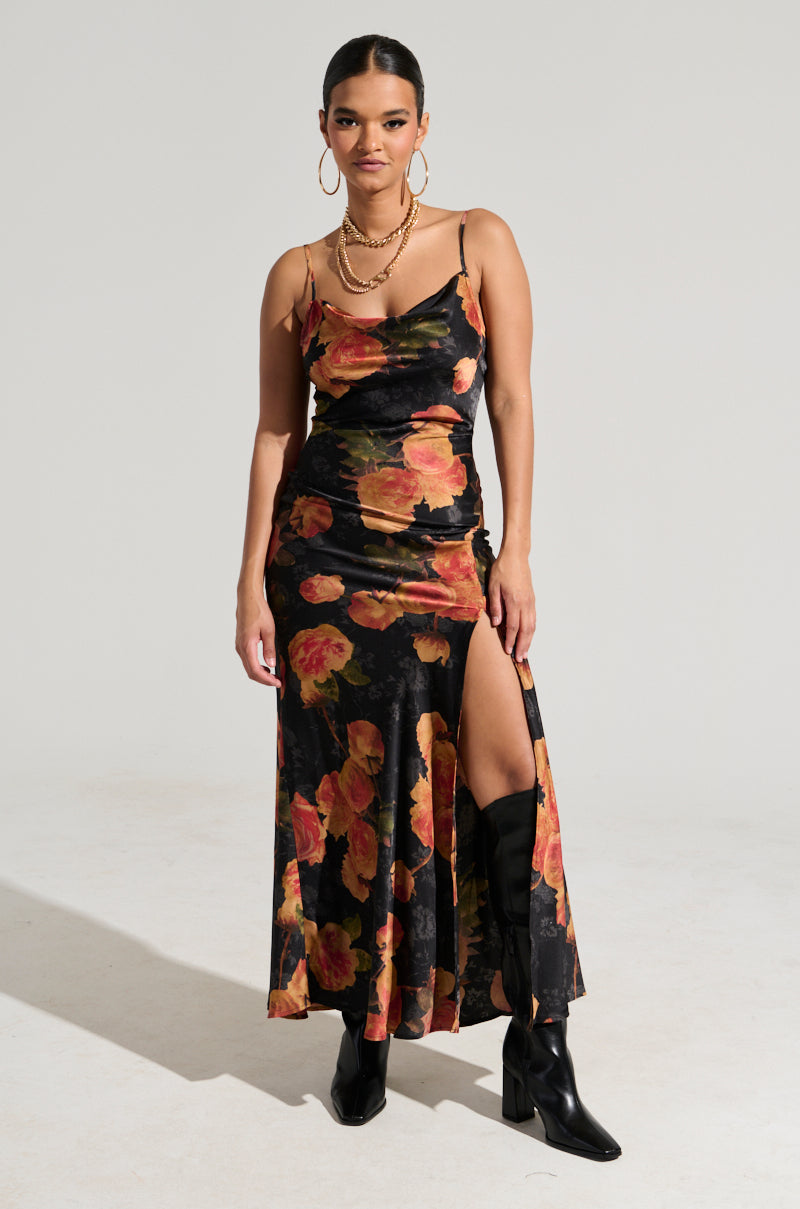 FLIRTY FLORAL MAXI DRESS