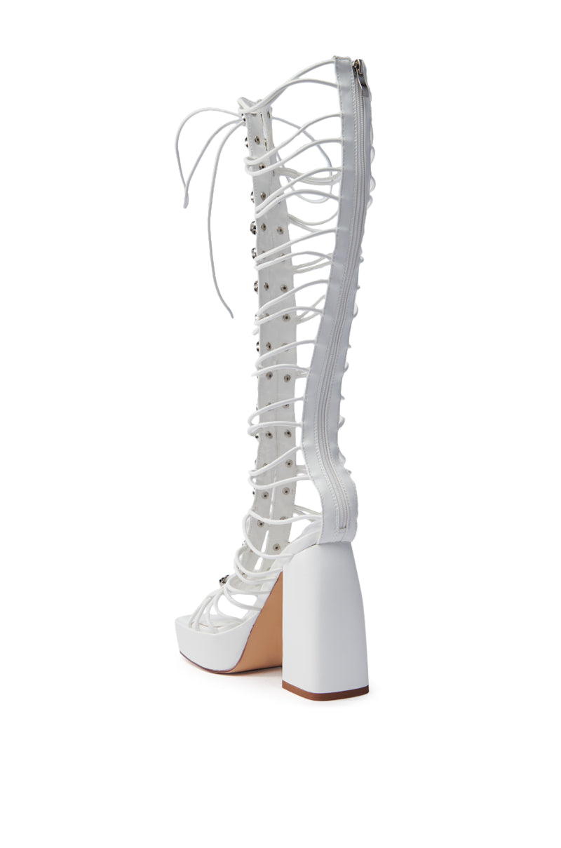 AZALEA WANG HUYEN WHITE GLADIATOR SANDAL