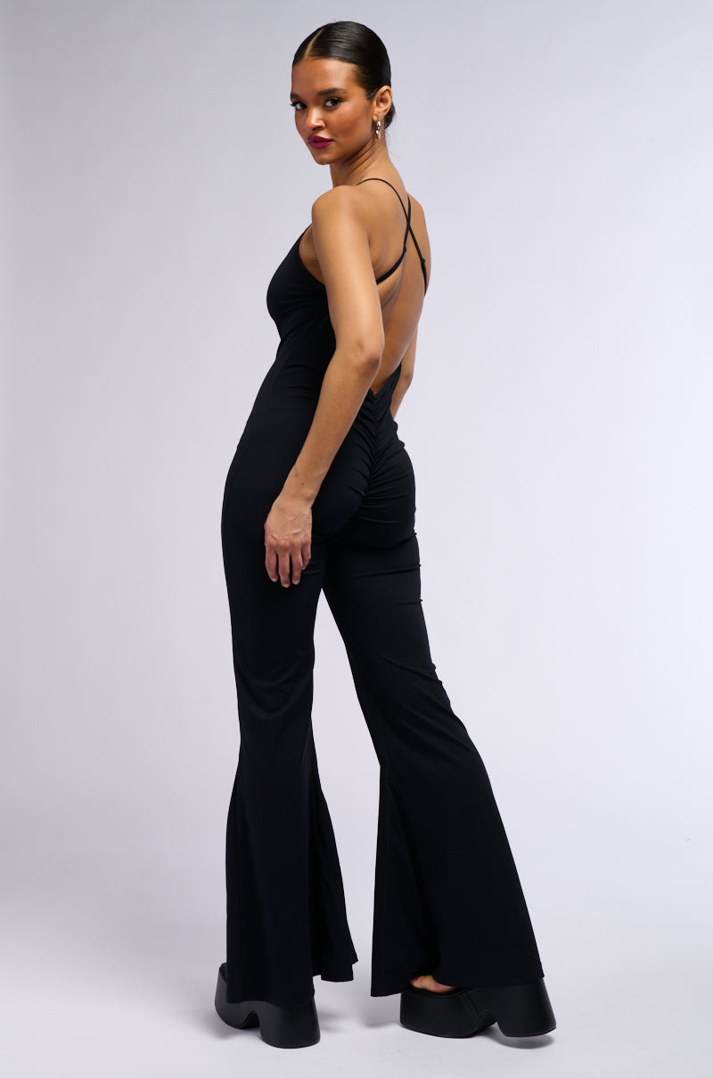 LYDIA WIDE LEG JUMPSUIT IN BLACK