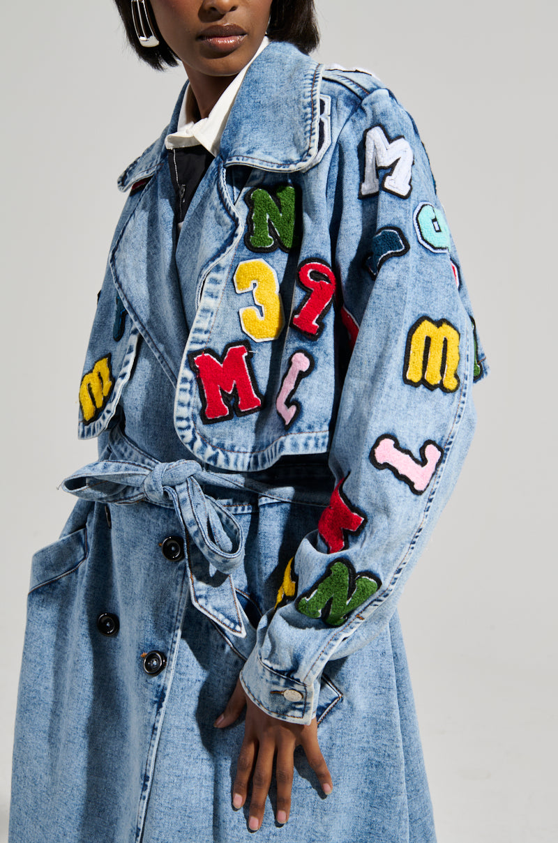 TAKE NOTES DENIM TRENCH