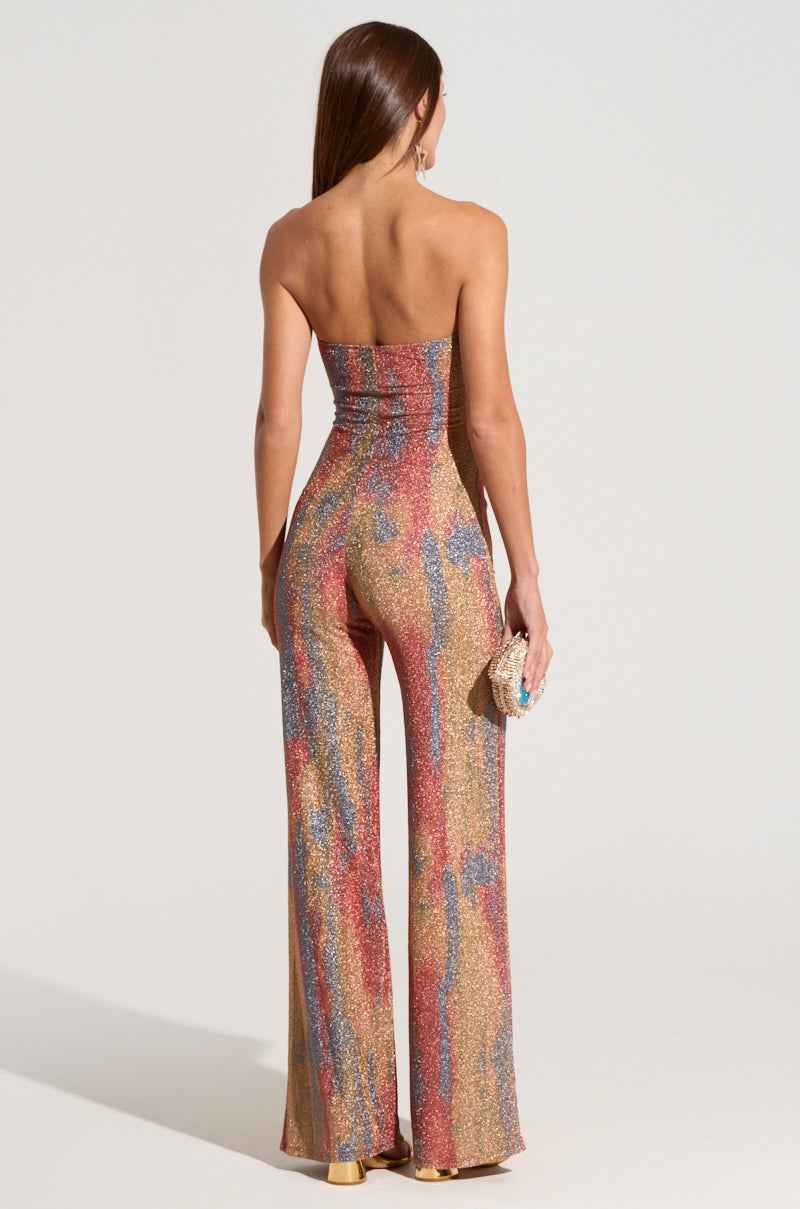 IZARA PRINTED JUMPSUIT WITH SNAKE DETAIL