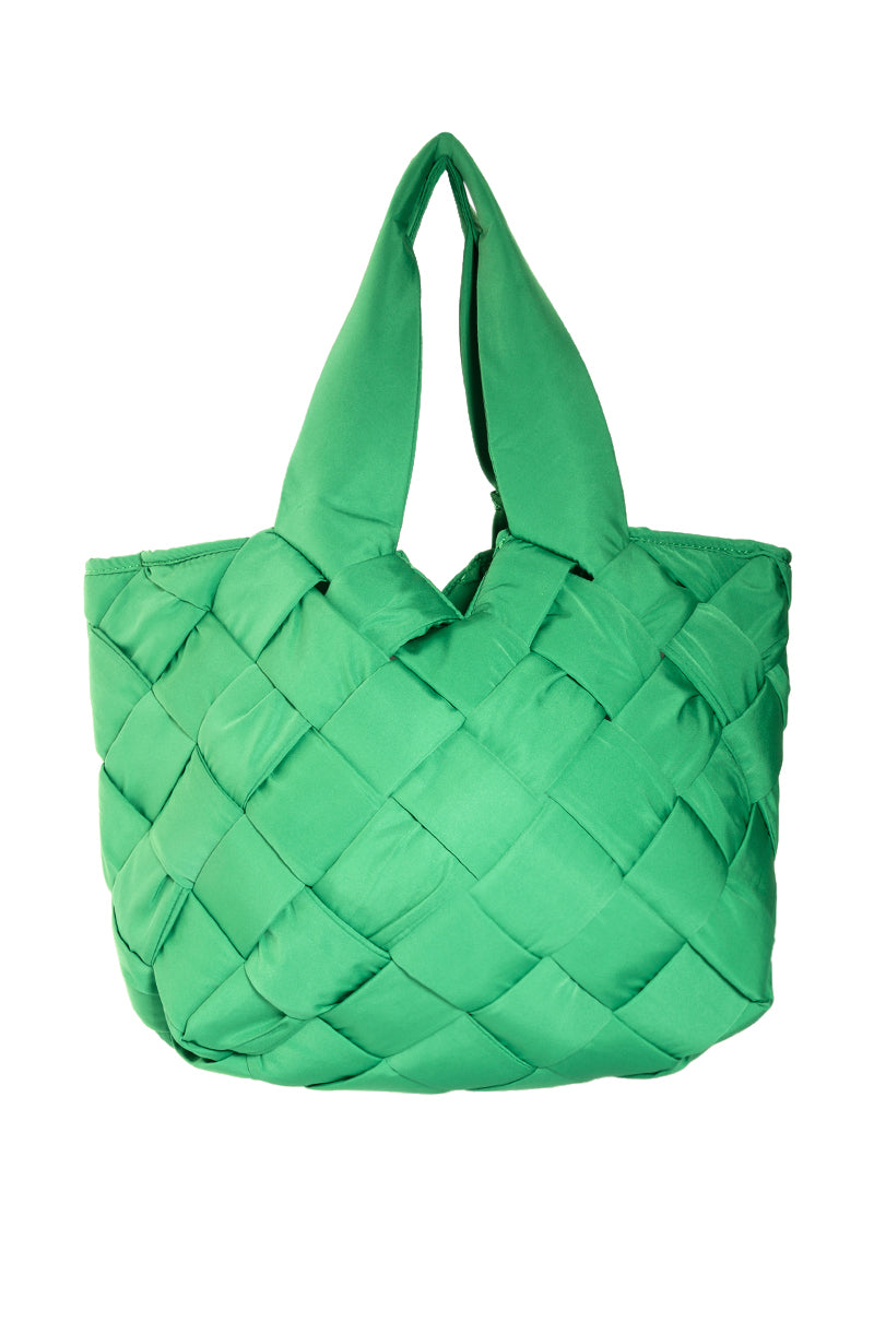 POOLE WEAVE PUFFER TOTE