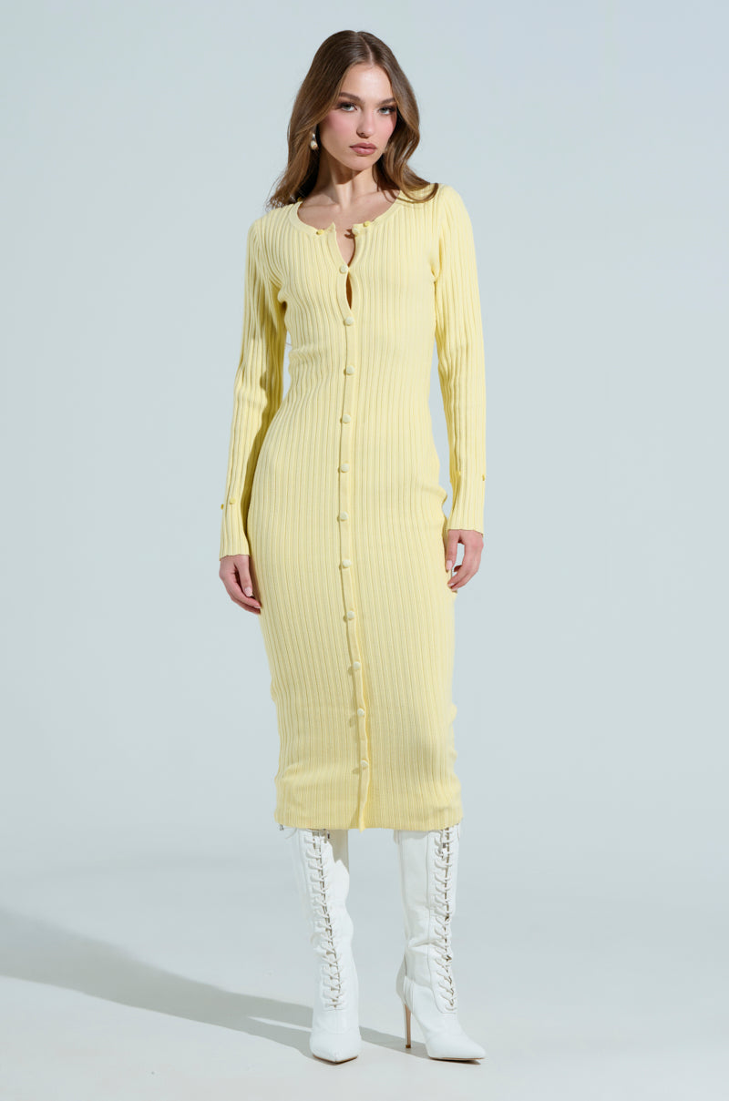 READY FOR SPRING KNIT MIDI DRESS