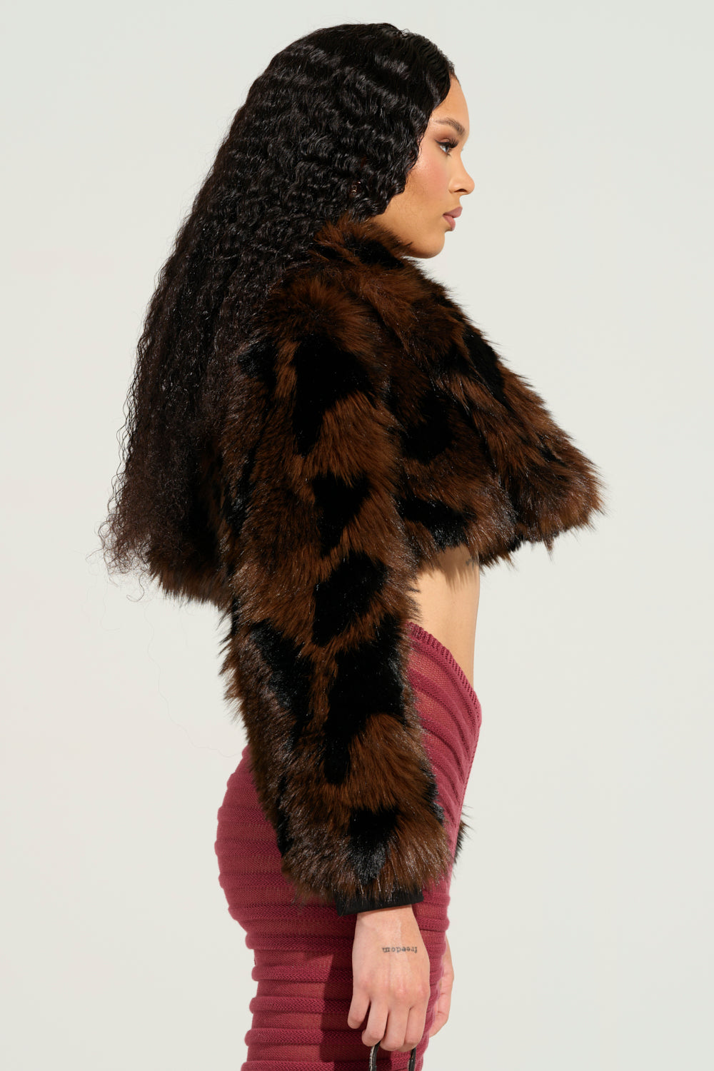 AUSTIN CROPPED FAUX FUR JACKET