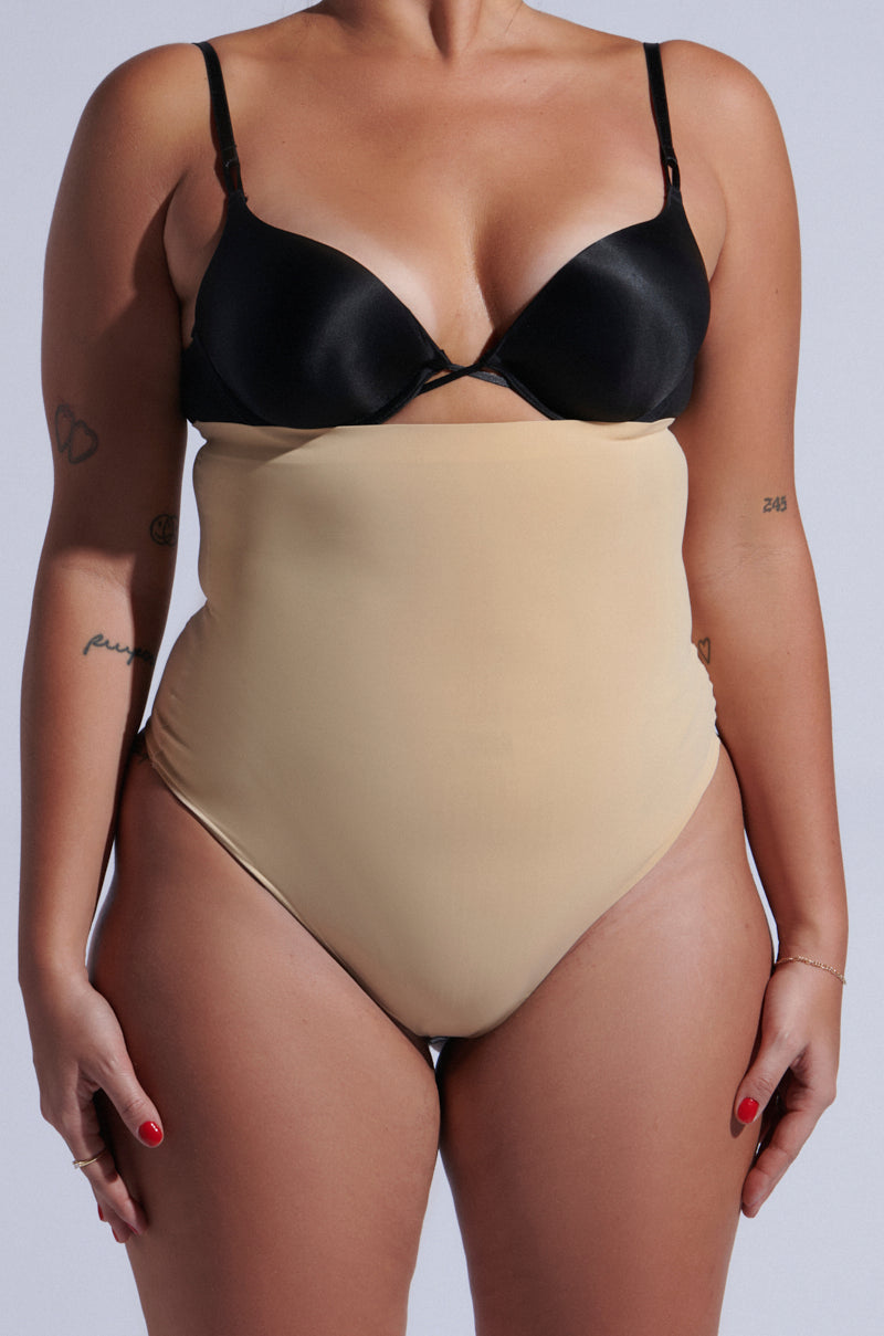 TITSY SHAPER THONG IN TAN