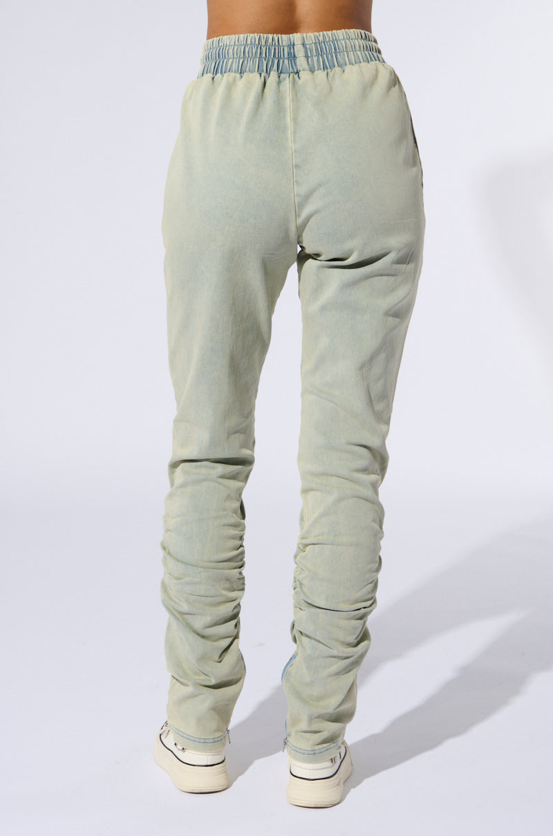 SOCIAL STATUS FLARE LEG DENIM JOGGER