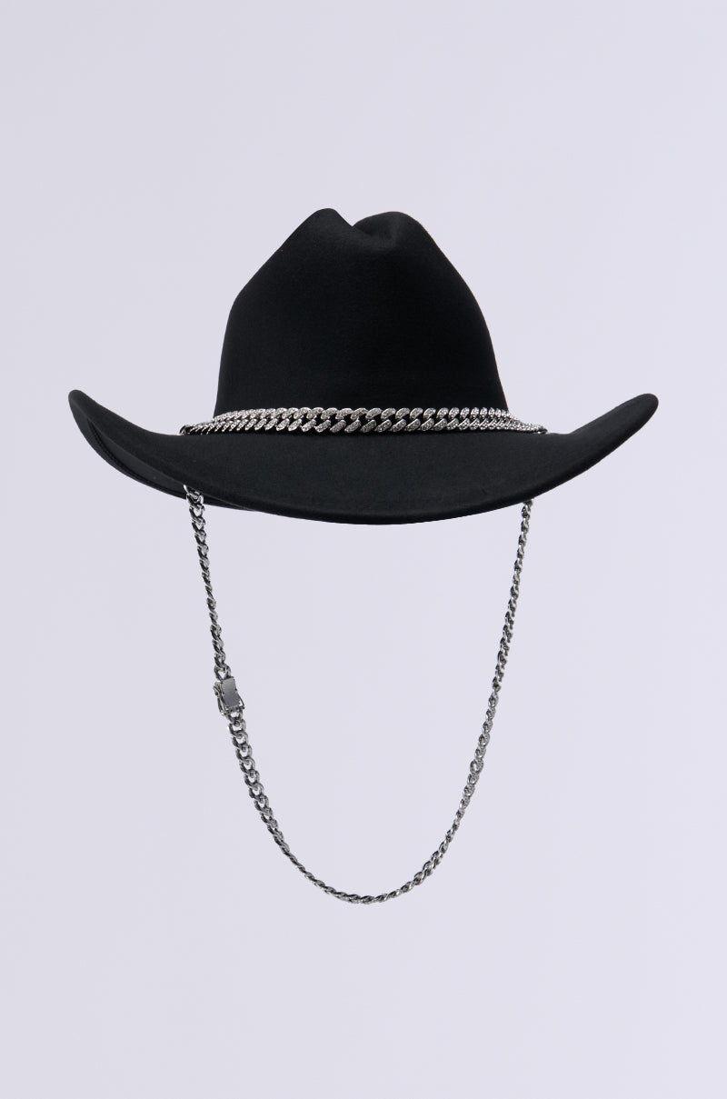 LET IT RIDE CHAIN COWBOY HAT