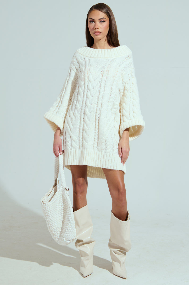 LALA LOVE YOU SWEATER DRESS