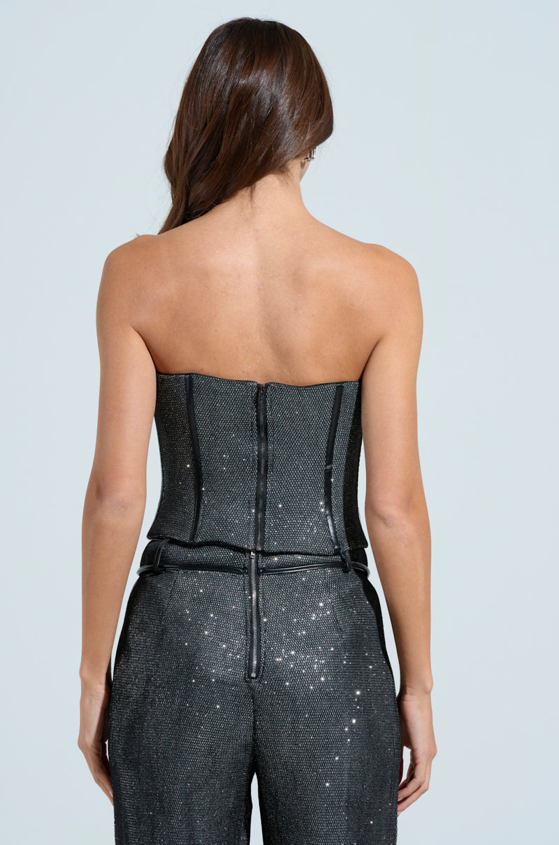 ALIA SPARKLE MESH CORSET