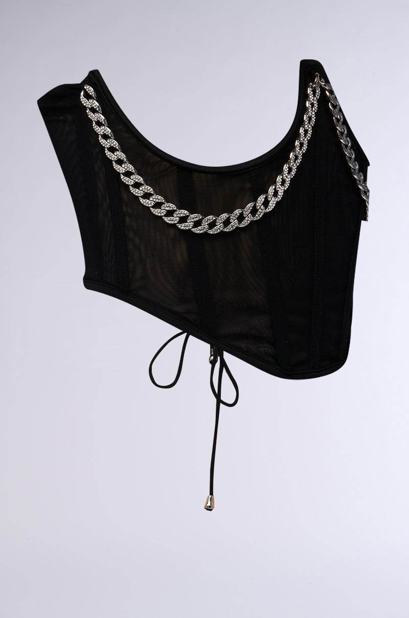 NOT BASIC CHAIN DETAIL CORSET BELT