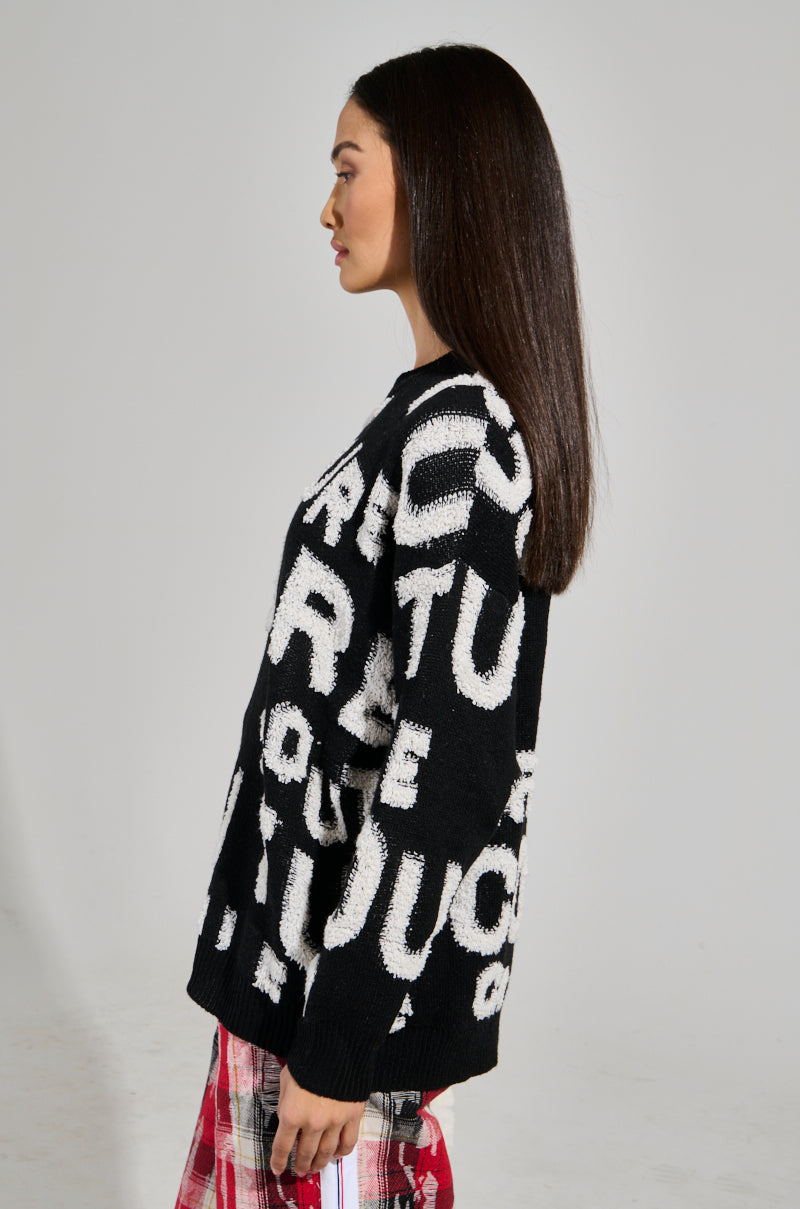 FOREVER COUTURE LONG SLEEVE KNIT SWEATER