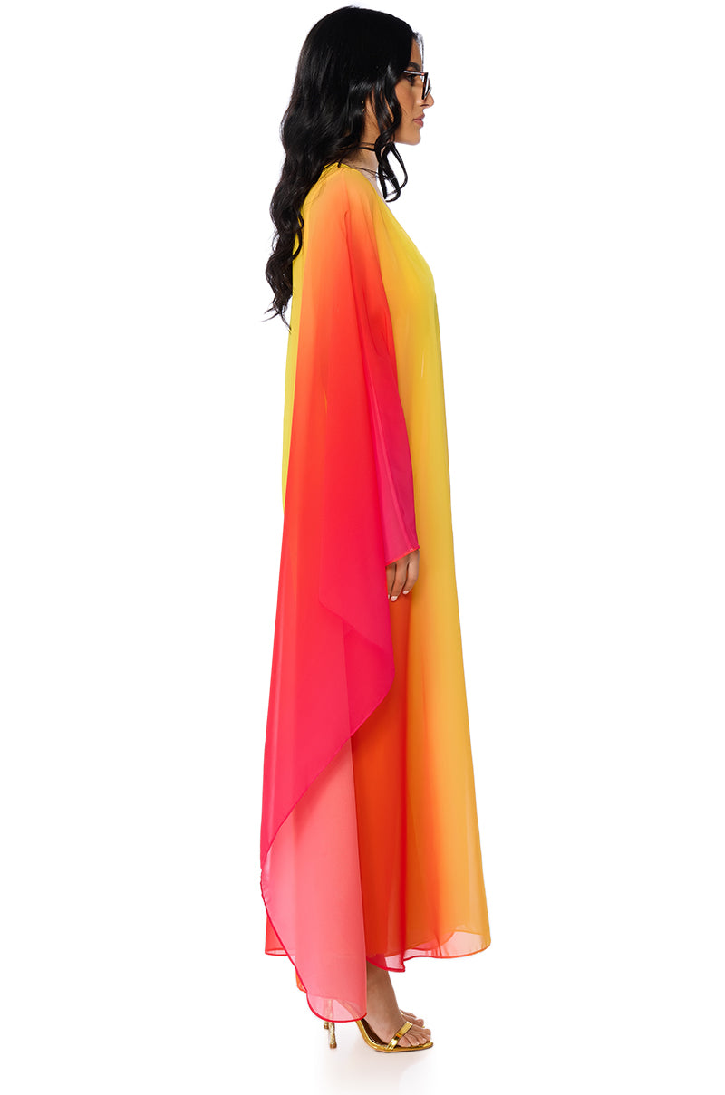 SUNSET OMBRE CHIFFON JUMPSUIT