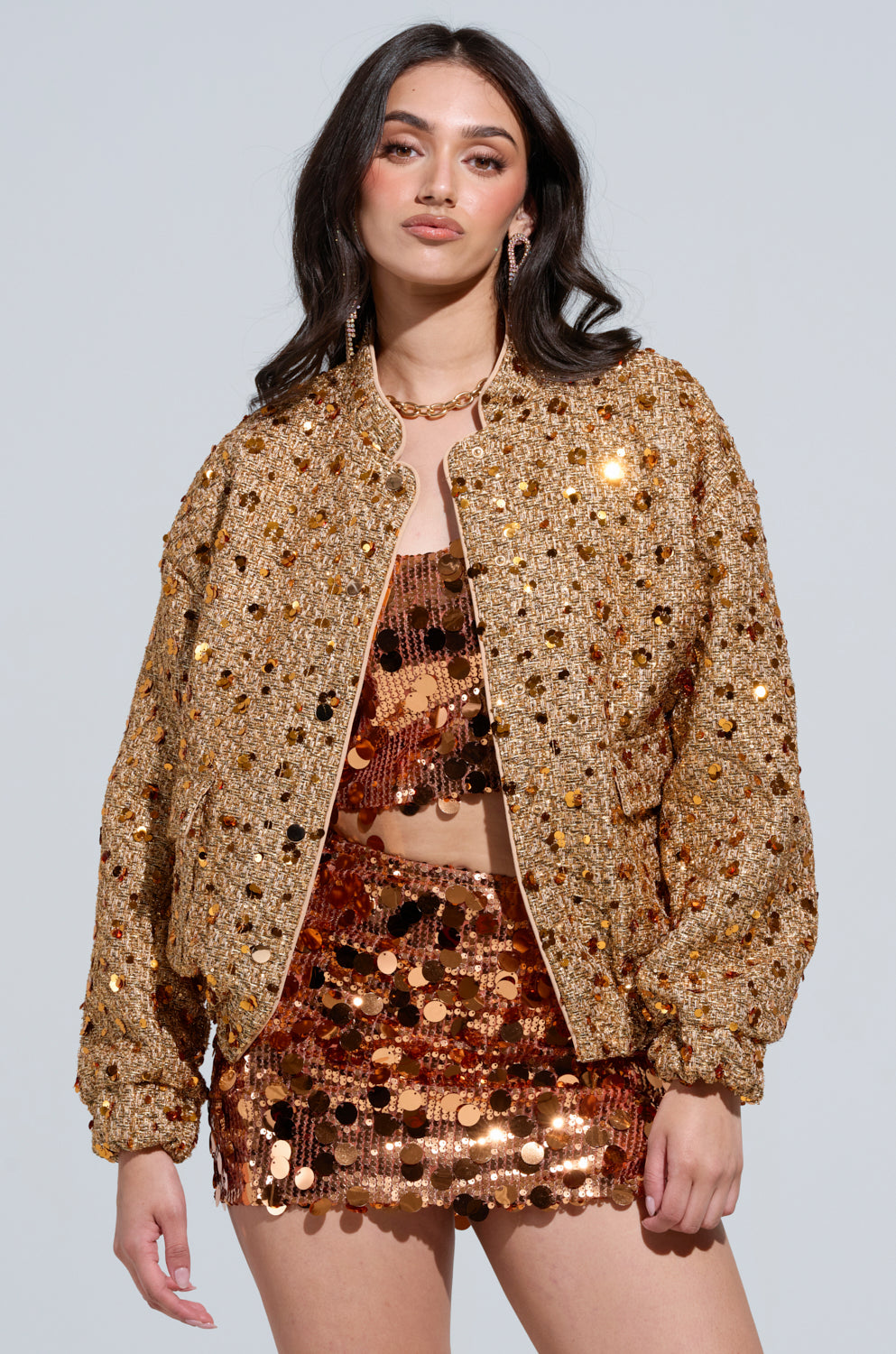 BEST BEHAVIOR TWEED BOMBER