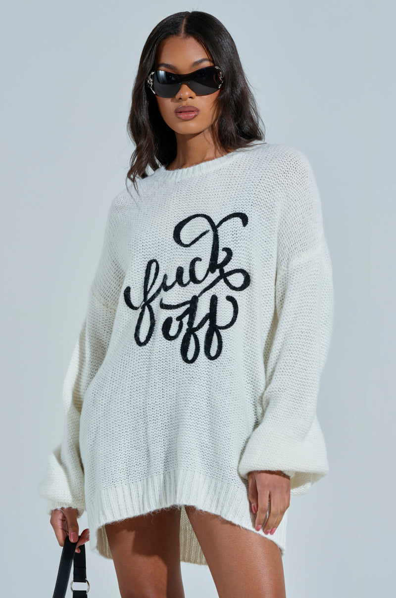 EFF OFF KNIT SWEATER DRESS