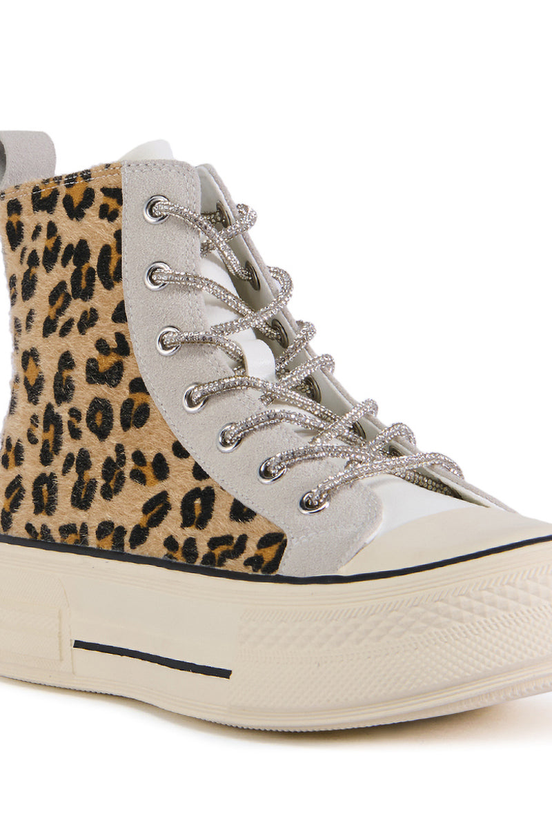 AZALEA WANG MIMOSAS MULTI LEOPARD HIGHTOP SNEAKER