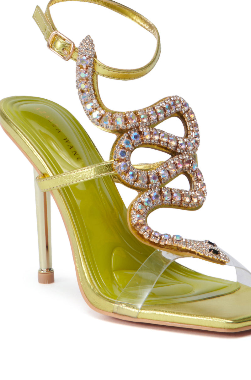 AZALEA WANG COBRA CITRINE STILETTO SANDAL