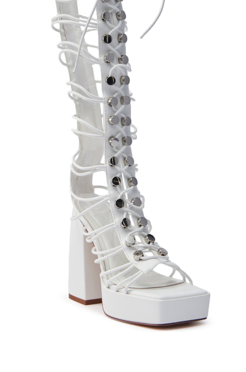 AZALEA WANG HUYEN WHITE GLADIATOR SANDAL