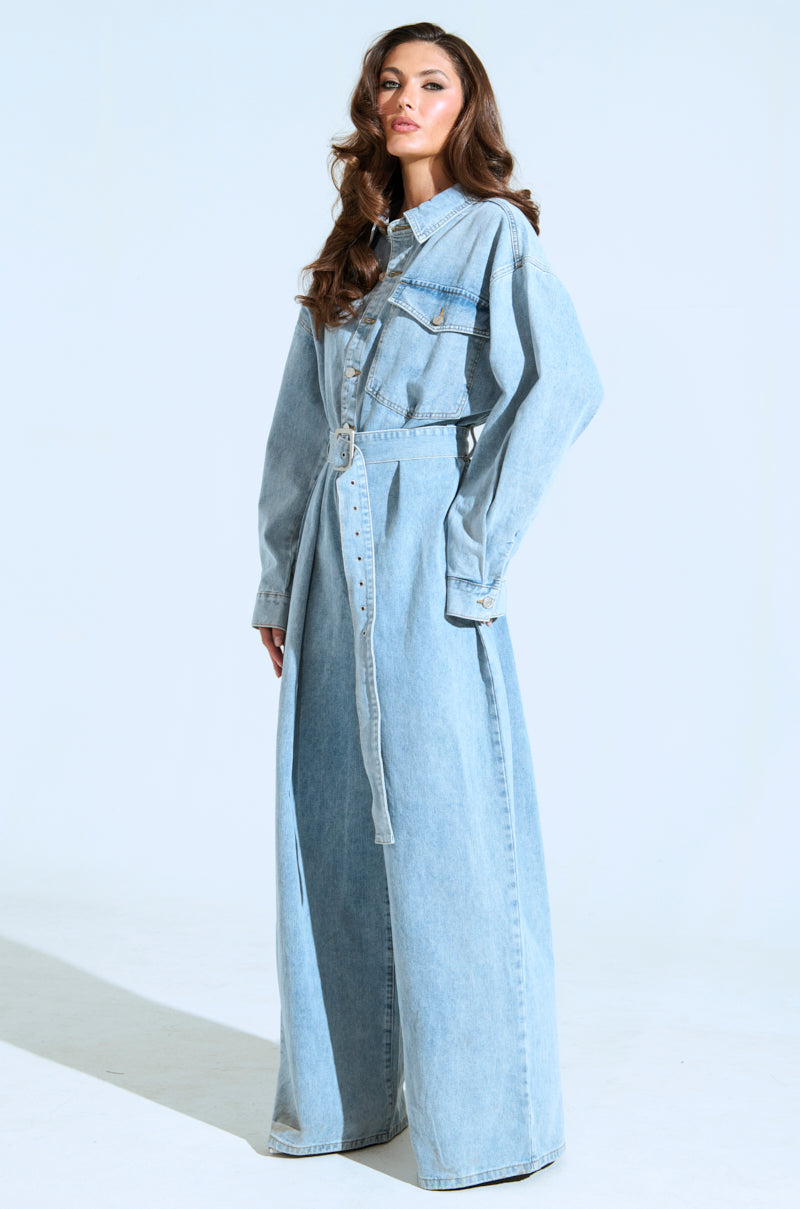 NOT TODAY EXTREME OVERSIZED DENIM JUMPSUIT