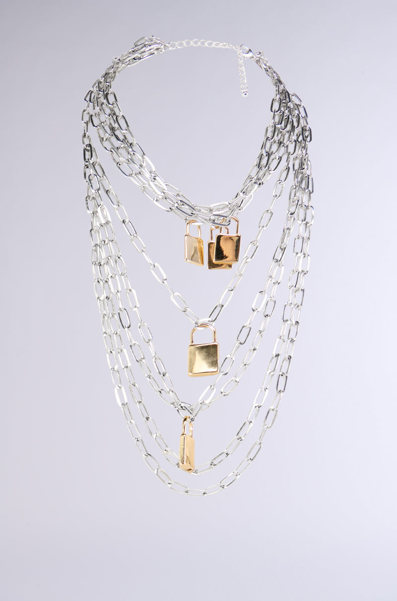 LOCKED IN LAYERED NECKLACE