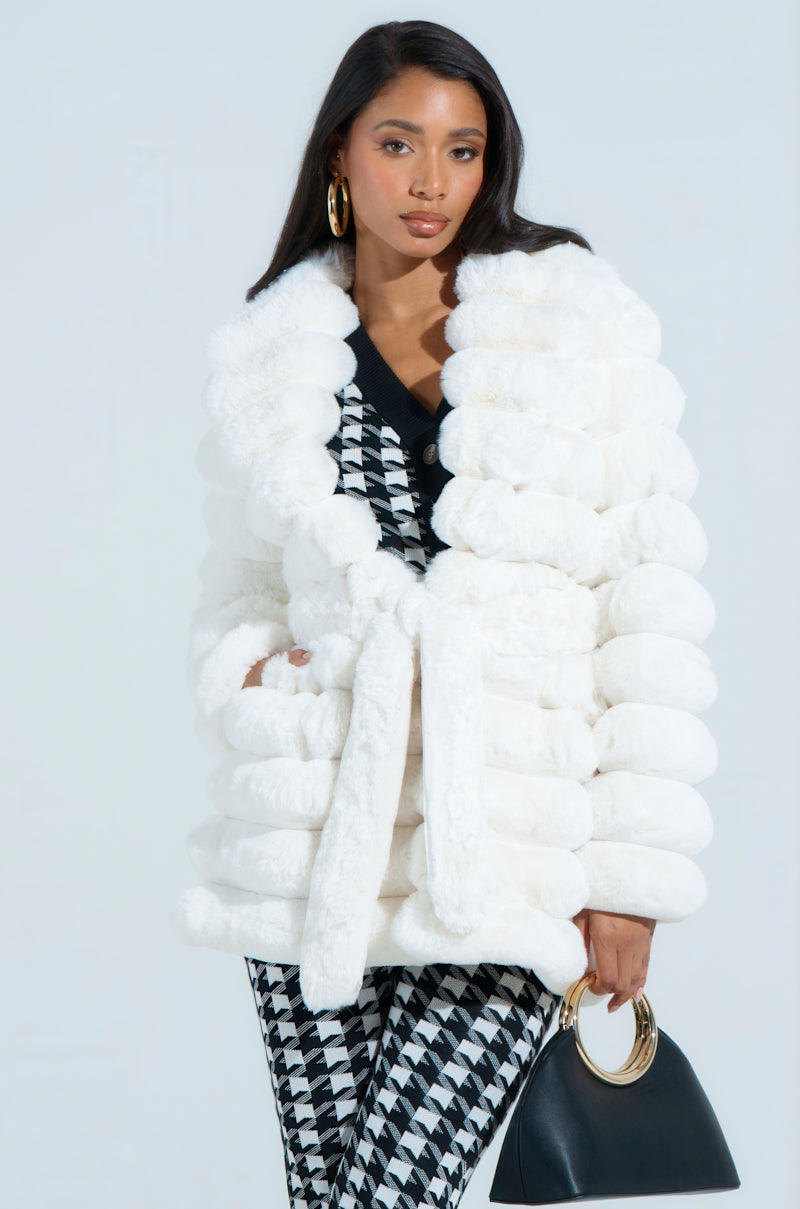 LANA POPCORN FAUX FUR JACKET