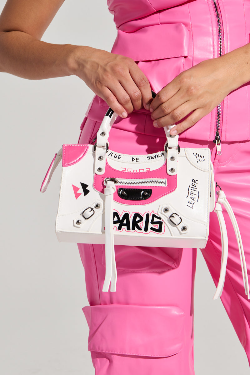 PARIS LOVES ME GRAFFITI PURSE