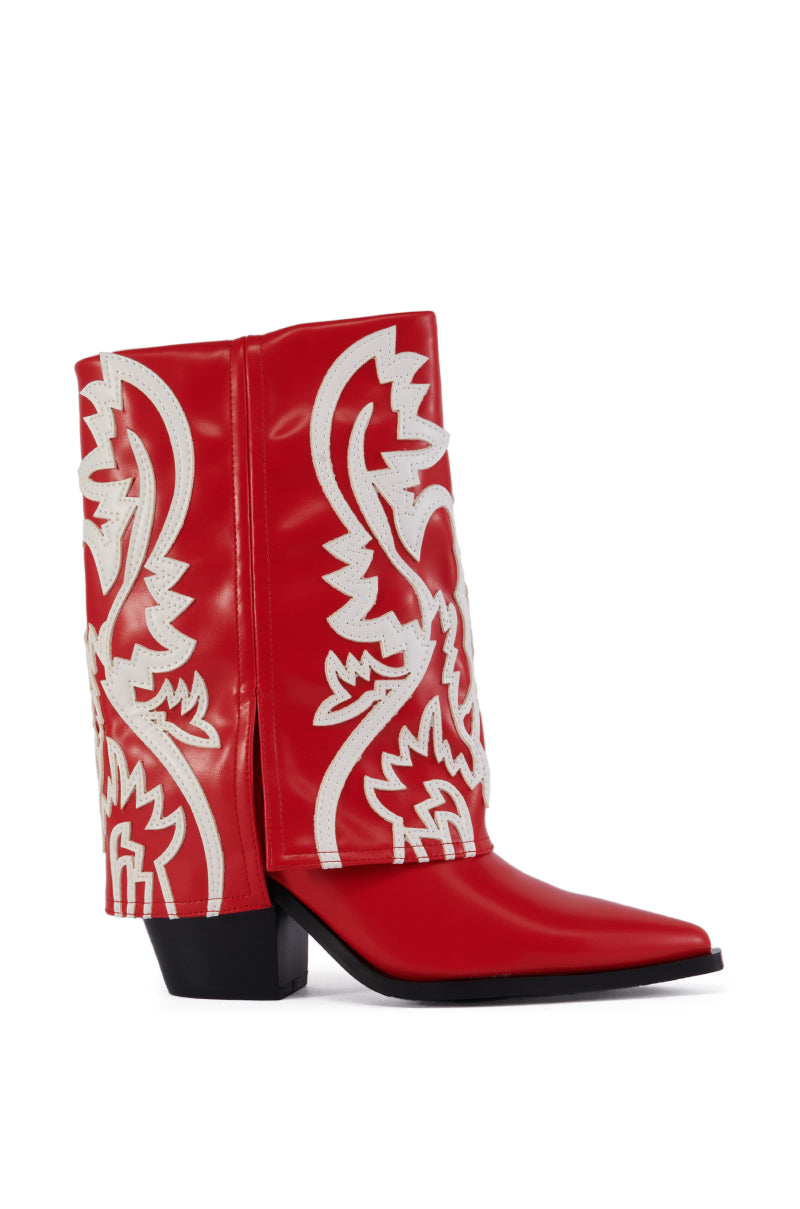 AZALEA WANG ESPERANZA WESTERN BOOTIE IN RED