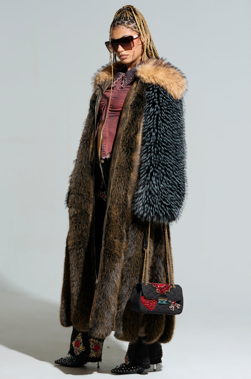 CHIARA PANELED FUR COAT