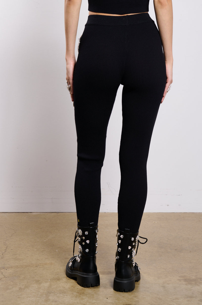 HAND TO HEART EMBELLISHED LEGGINGS