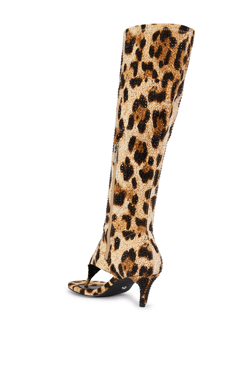 AZALEA WANG CECILE LEOPARD SANDAL