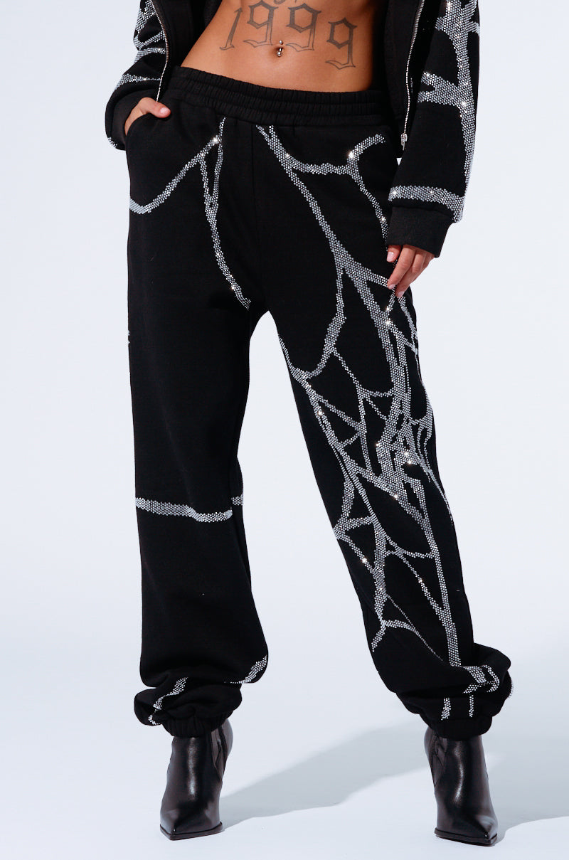 SPIDER SEQUIN DETAIL JOGGER