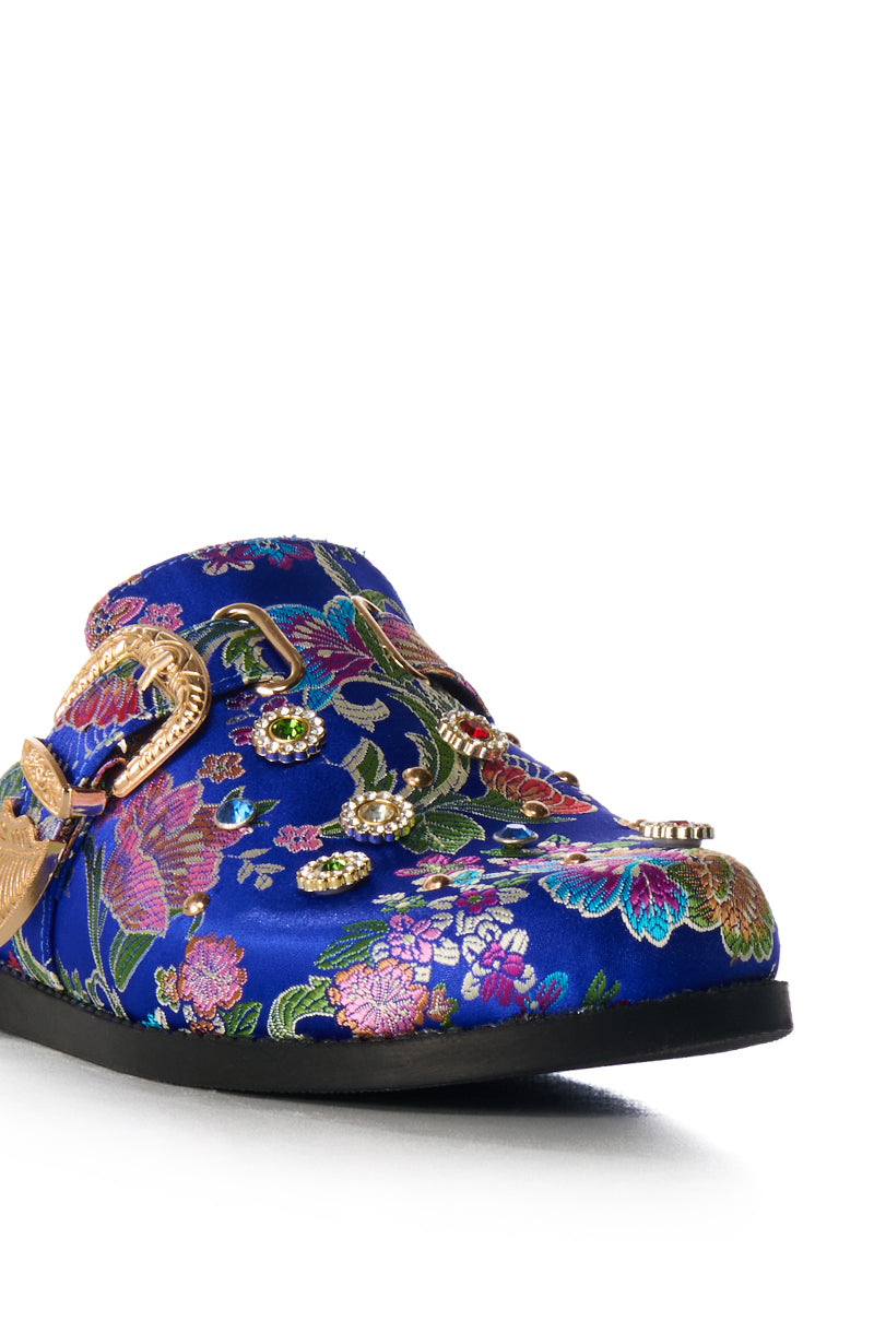 AZALEA WANG QUINBY BROCADE CLOG IN BLUE