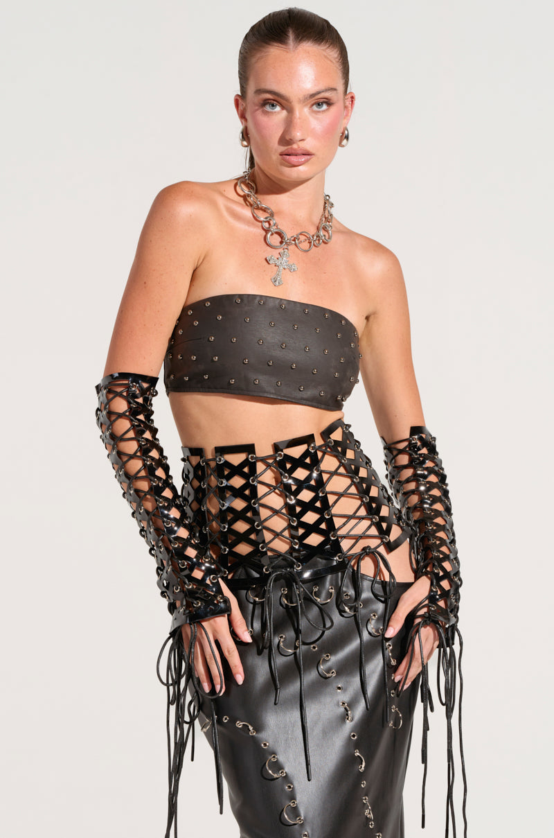 SO FEMME LACE UP BELT