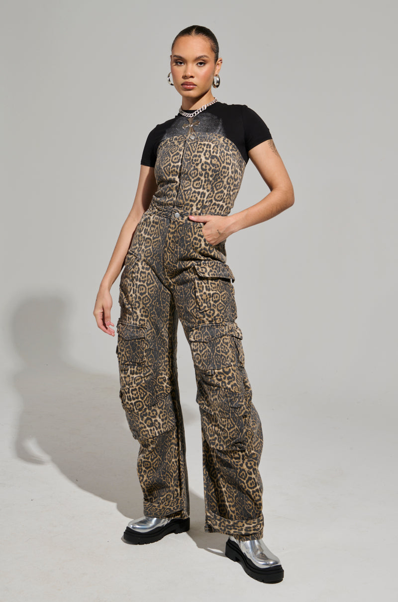 FIERCE ENERGY ONLY LEOPARD JUMPSUIT