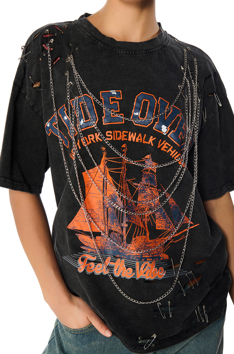 SAIL ASHORE SHORT SLEEVE GRAPHIC TEE