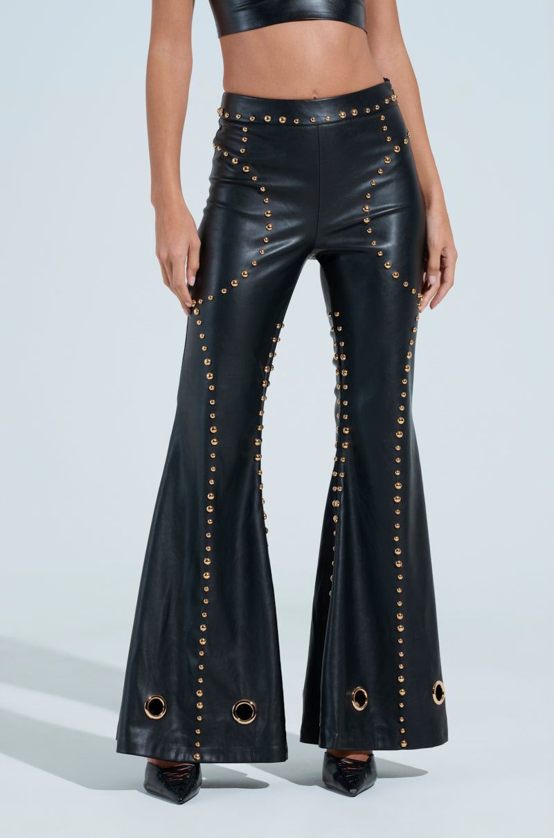 DW STUDDED FLARE PANTS