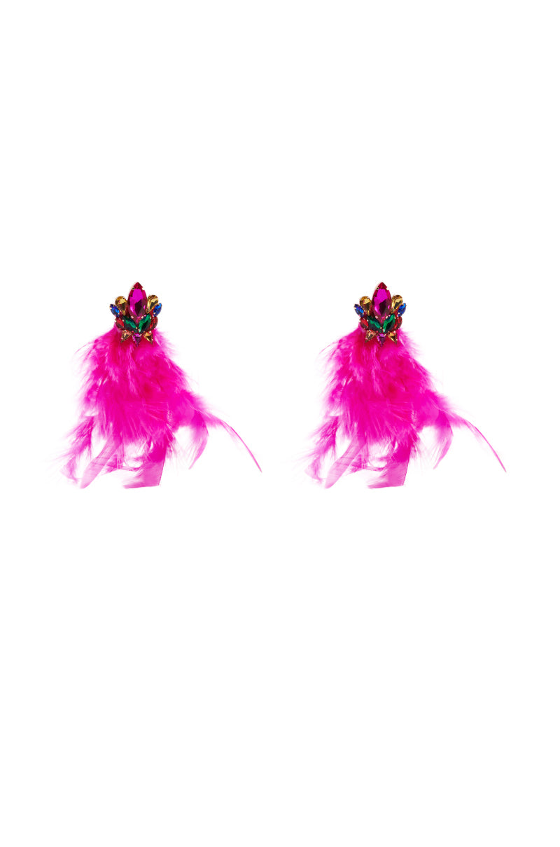 I SHOW UP FEATHER EARRING