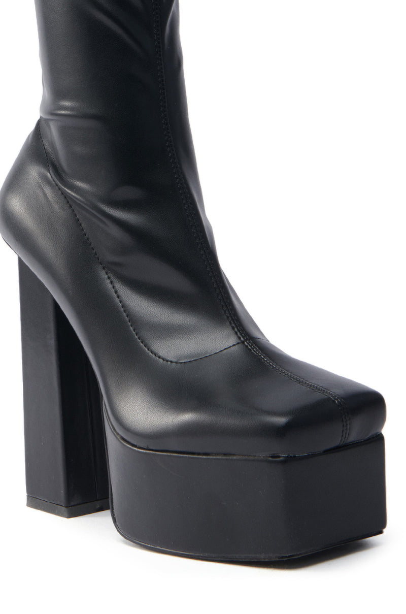 AZALEA WANG MADDER BLACK PLATFORM BOOTIE