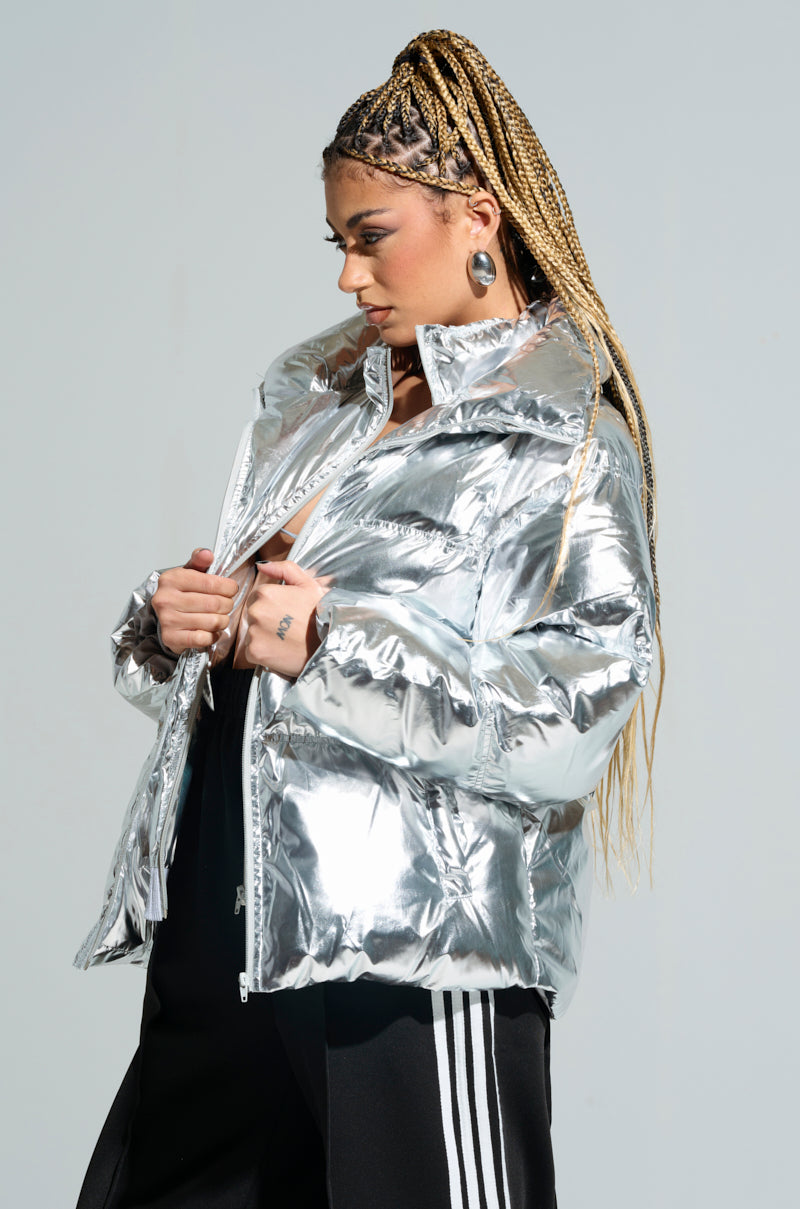 SPACE CASE METALLIC PUFFER