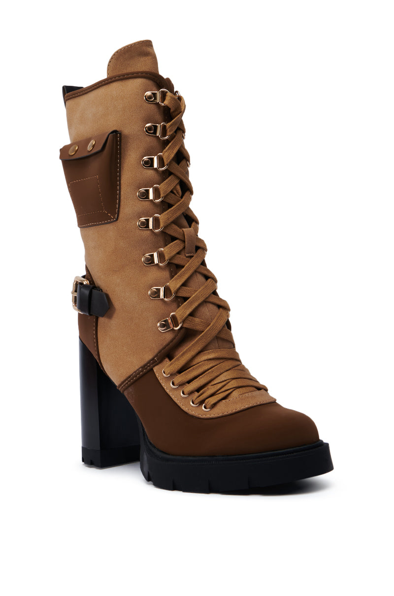 AZALEA WANG CALIBRI BROWN BOOTIE