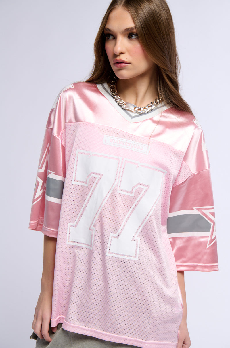 WINNER SQUAD VARSITY JERSEY IN PINK