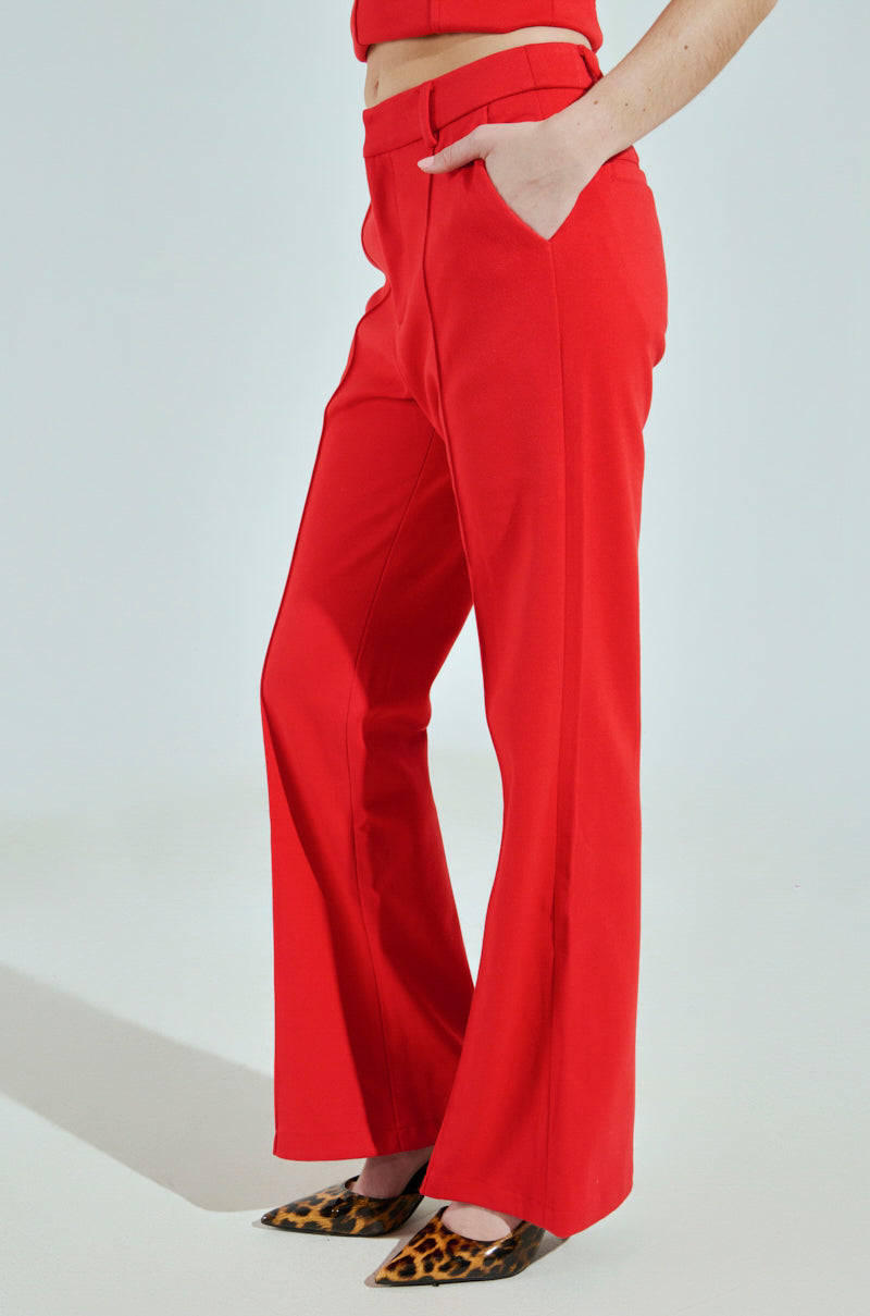 BUSINESS CASUAL TROUSER IN RED