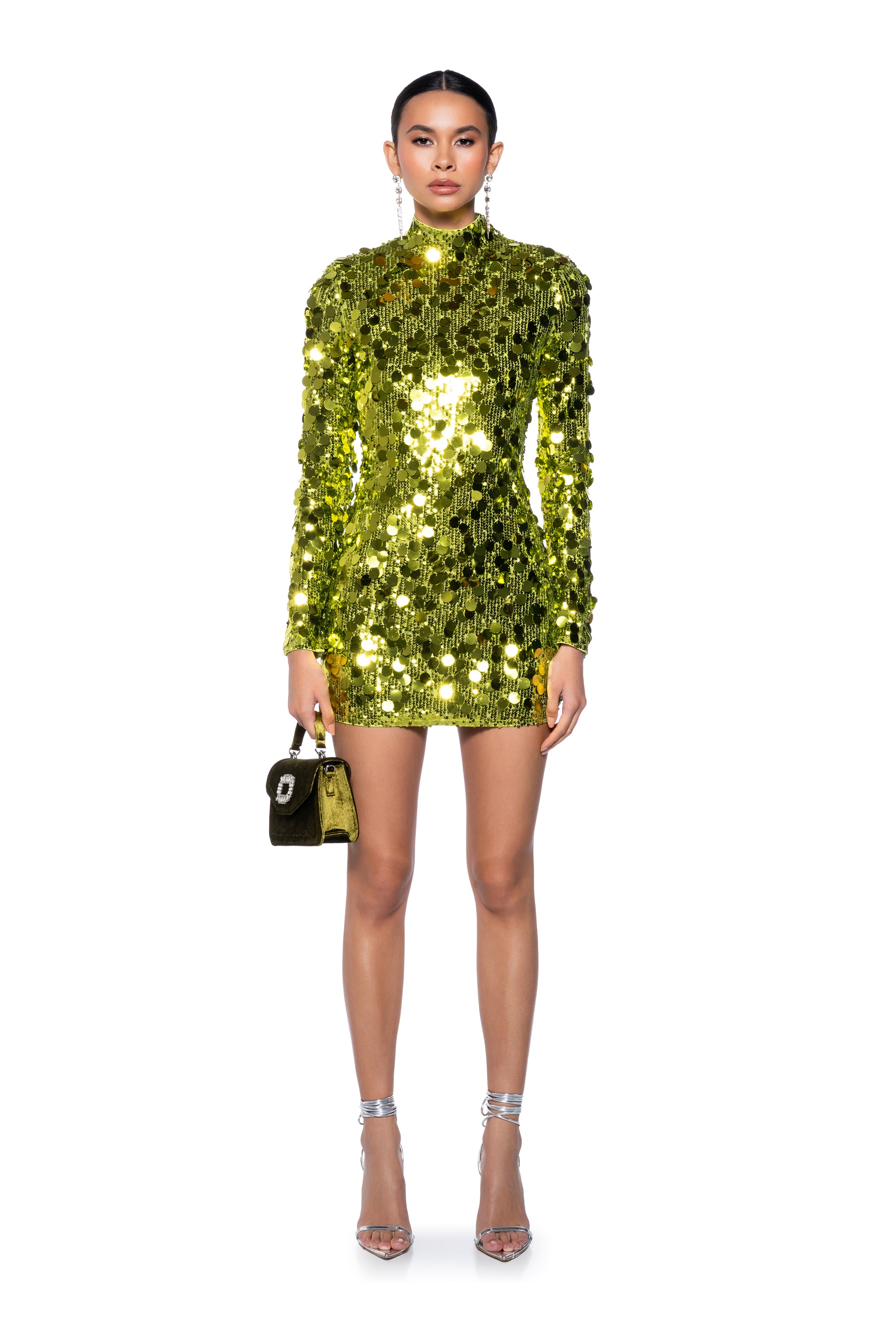 ALWAYS FULL GLAM SEQUIN MINI DRESS