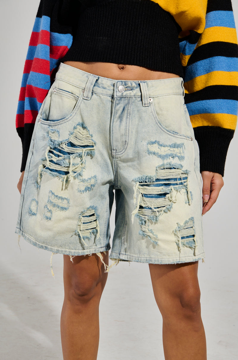 LITE UP DENIM SHORT