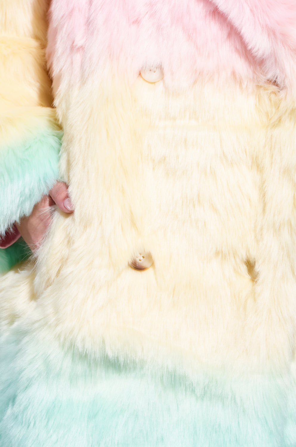 SORBET FAUX FUR TRENCH