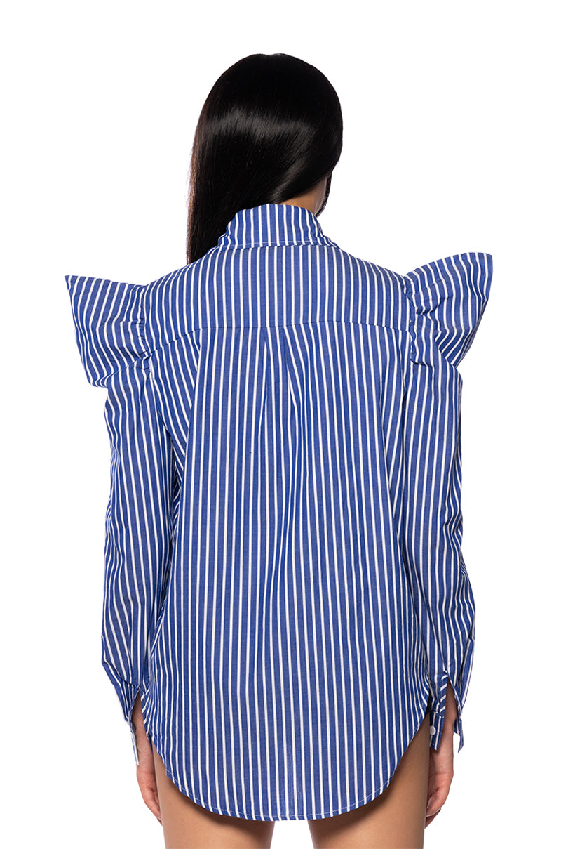 WINGS TO FLY BUTTON DOWN BLOUSE