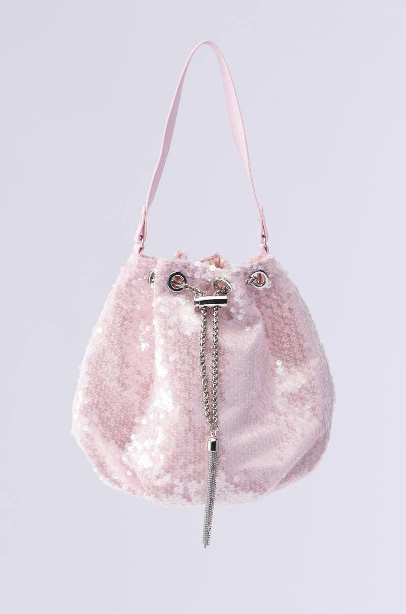 KYKY VIBES SEQUIN BUCKET BAG